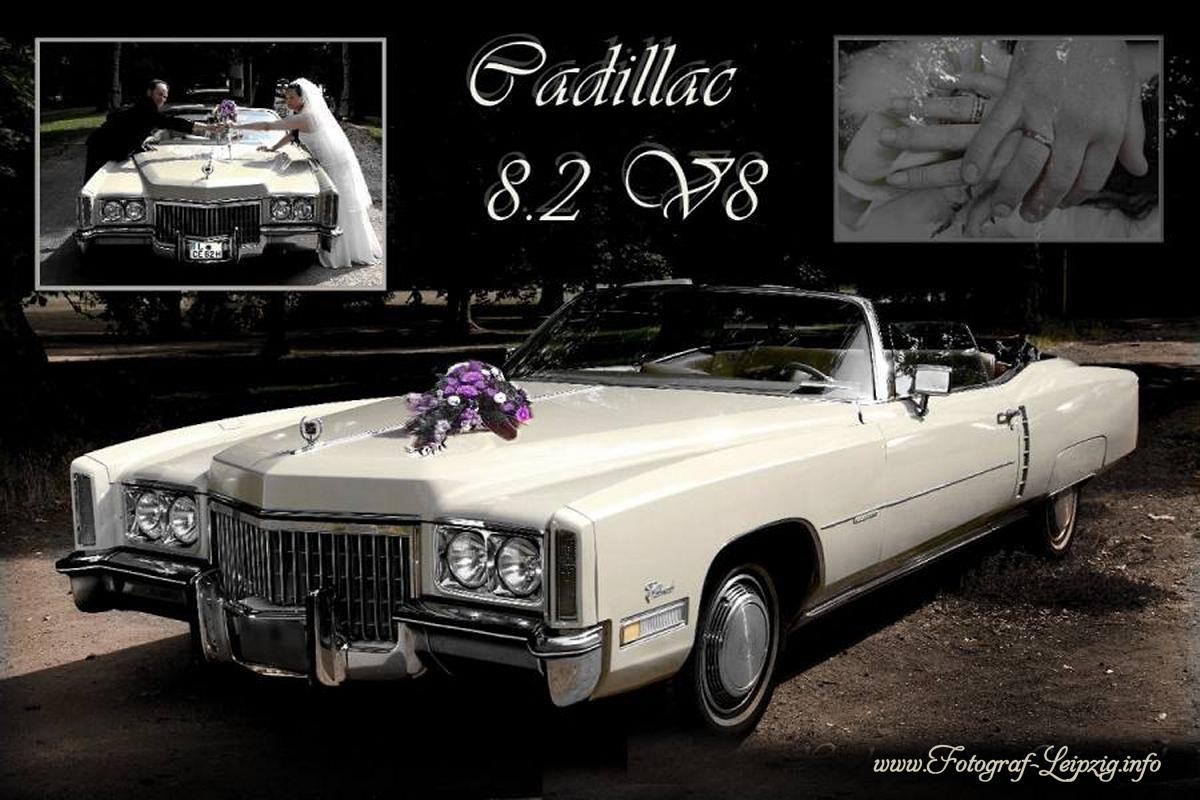 Hochzeitsfotografie mit Hochzeitsauto US Cadillac Cabrio